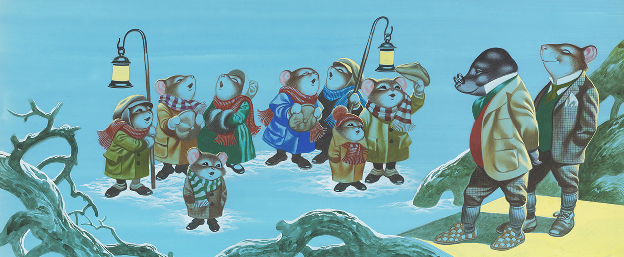 The Wind in the Willows - The Carol Singers (Original) art by Wind in the Willows (Ron Embleton) at The Illustration Art Gallery