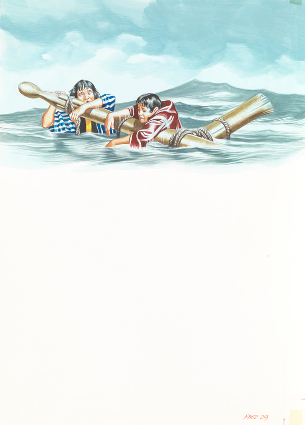 Sinbad the Sailor - Flotsam (Original) by Sinbad the Sailor (Ron Embleton) at The Illustration Art Gallery