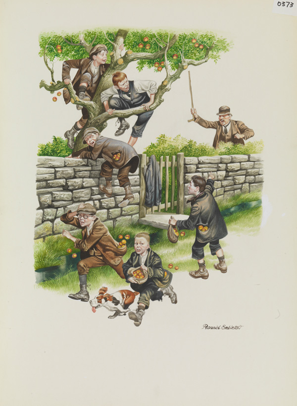 Scrumping (Original) (Signed) by Victorian and Edwardian Britain (Ron Embleton) at The Illustration Art Gallery
