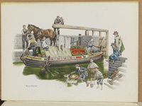Horse Drawn Vehicle Series - The Horse Drawn Barge (Original) (Signed)