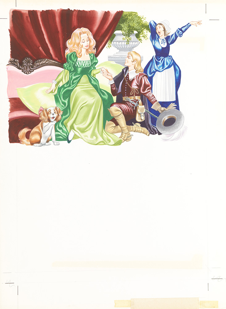 The Real Princess (Princess and the Pea) Receives Visitors (Original) art by The Real Princess (Ron Embleton) at The Illustration Art Gallery