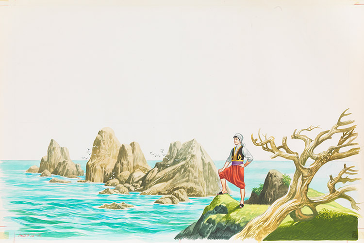 Sinbad the Sailor - The Coast (Original) by Sinbad the Sailor (Ron Embleton) at The Illustration Art Gallery