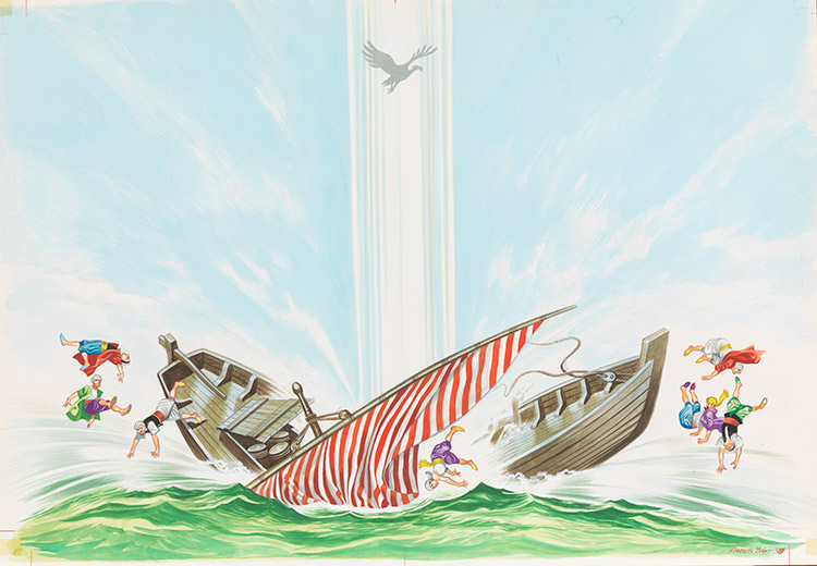 Sinbad the Sailor - Shipwreck (Original) by Sinbad the Sailor (Ron Embleton) at The Illustration Art Gallery