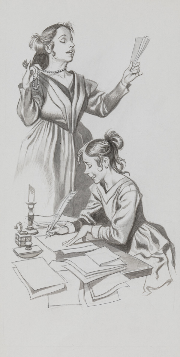 Bleak House - Esther and Ada (Original) by Charles Dickens (Ron Embleton) at The Illustration Art Gallery