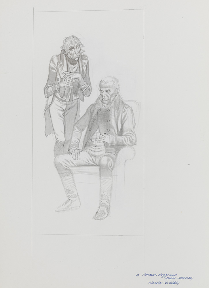 Nicholas Nickleby - Ralph Nickleby and Newman Noggs (Original) art by Charles Dickens (Ron Embleton) at The Illustration Art Gallery