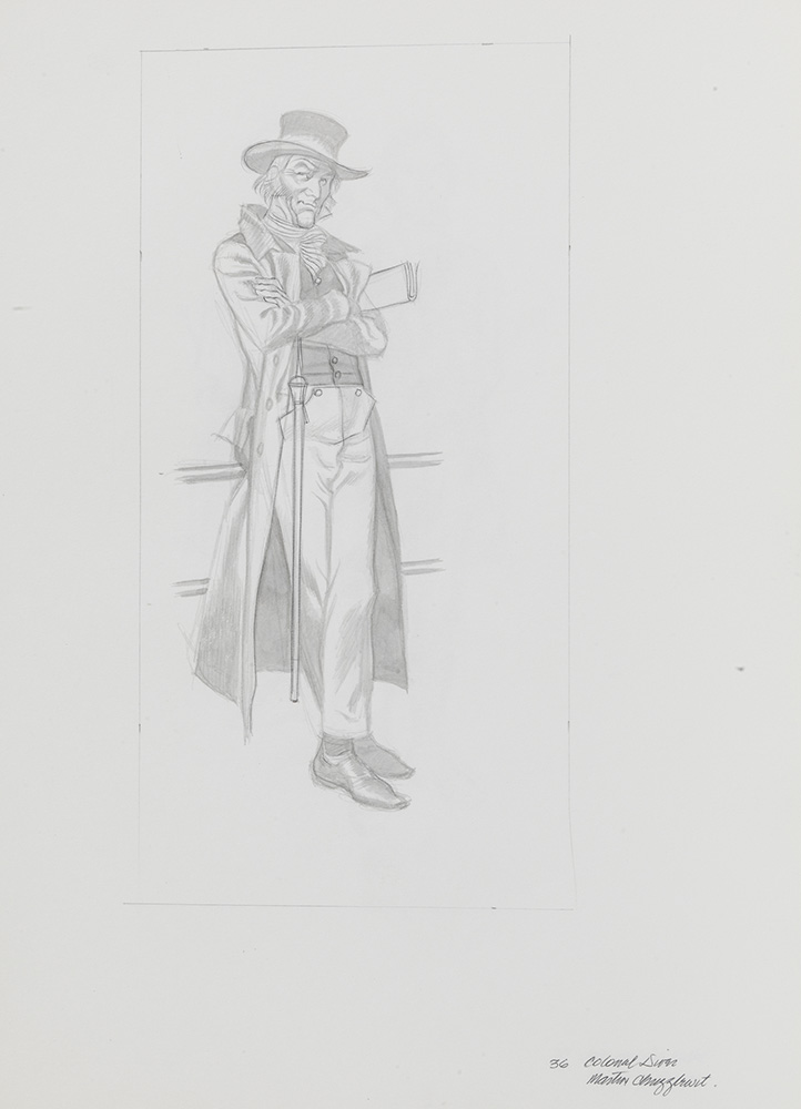 Martin Chuzzlewit - Colonel Diver (Original) art by Charles Dickens (Ron Embleton) at The Illustration Art Gallery