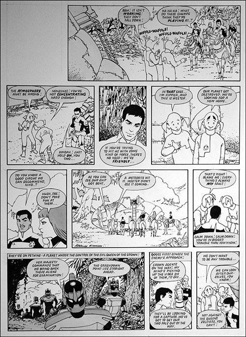 Galaxy Rangers: The Atmosphere Must Be Wrong (TWO pages) (Originals) (Signed) by Galaxy Rangers (Ranson) at The Illustration Art Gallery