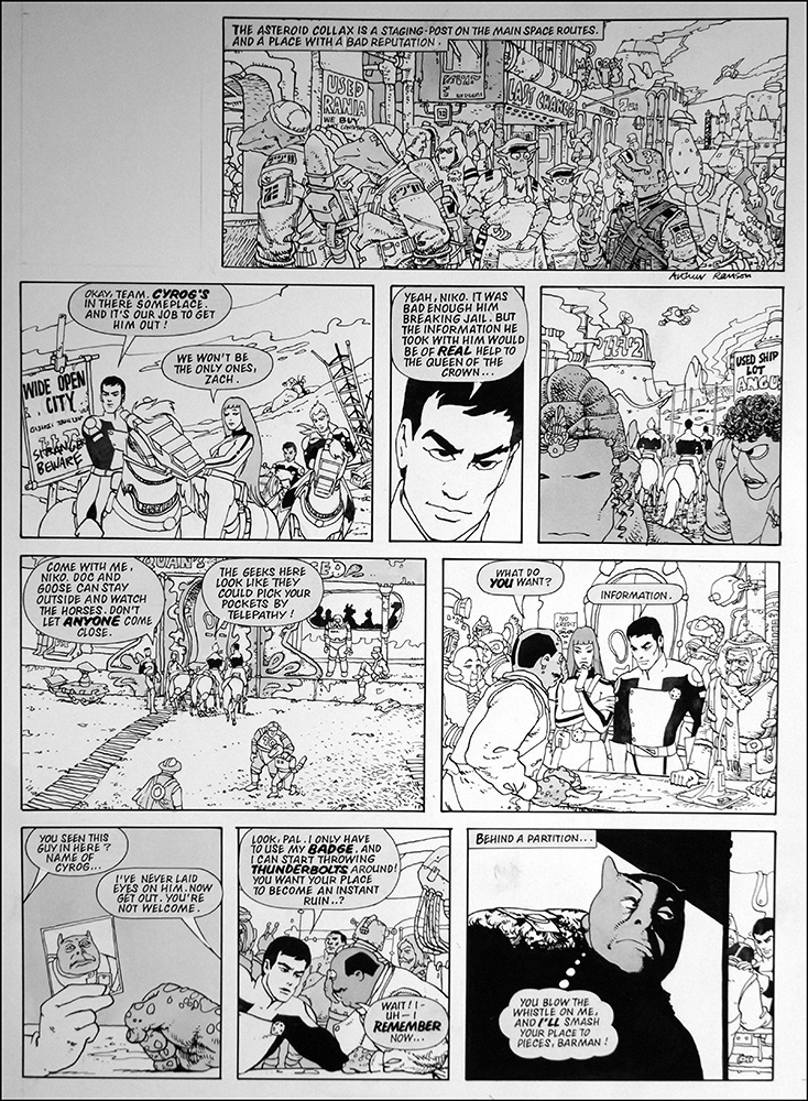 Galaxy Rangers: Zannitz Canyon (TWO pages) (Originals) (Signed) art by Galaxy Rangers (Ranson) at The Illustration Art Gallery