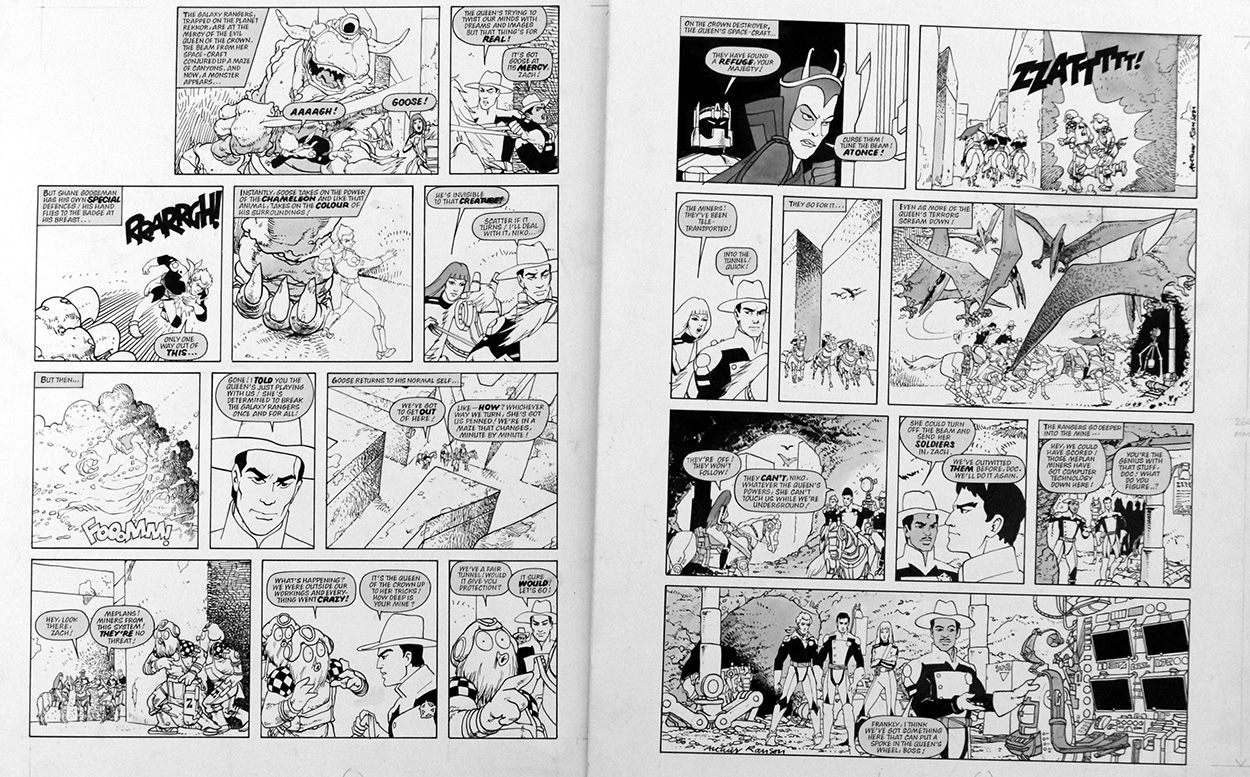 Galaxy Rangers (TWO pages) (Originals) (Signed) art by Galaxy Rangers (Ranson) at The Illustration Art Gallery