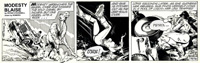 Modesty Blaise daily strip 7576 - Covered in Petrol (Original) (Signed)