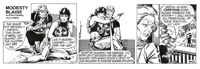 Modesty Blaise daily strip #9945 - Injured Modesty (Original) (Signed)