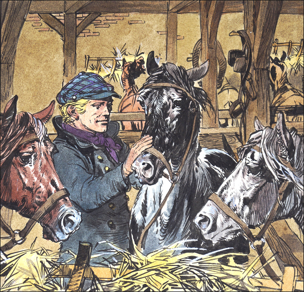 Black Beauty - Stables (Original) art by Black Beauty (Carlos Roume) Art at The Illustration Art Gallery