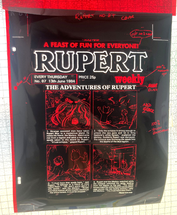 Rupert Weekly No. 87 - Transparencies Set (Originals) by 20th Century at The Illustration Art Gallery
