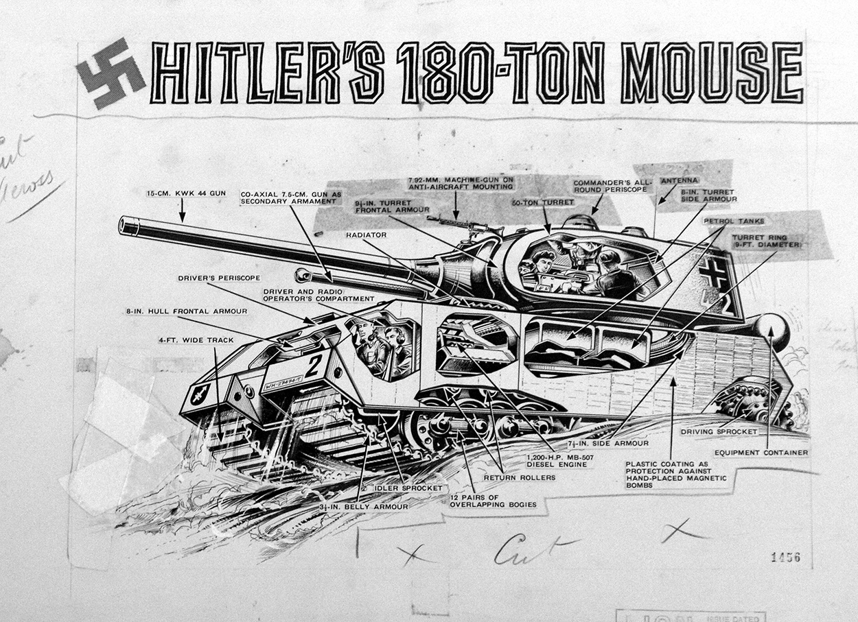 Hitler's 180-Ton Mouse (Original) art by Peter Sarson at The Illustration Art Gallery