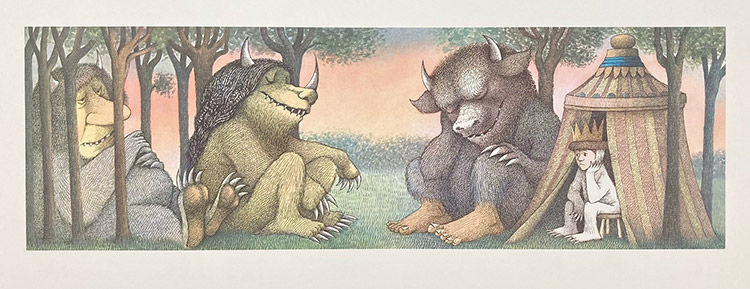 Where The Wild Things Are: King Max (Print) by Maurice Sendak at The Illustration Art Gallery