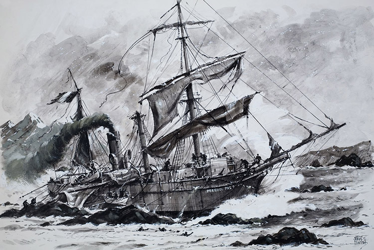The Ship That Said 'Why Not?' (Original) (Signed) by John S Smith Art at The Illustration Art Gallery