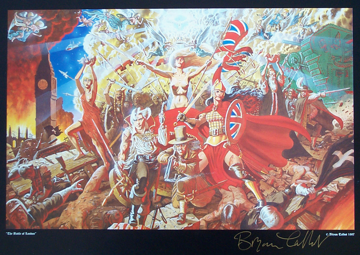 Britannia 'The Battle of London' (Print) (Signed) art by Bryan Talbot Art at The Illustration Art Gallery