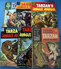 Collection of 6 Dell/Gold Key Tarzan Annual comics