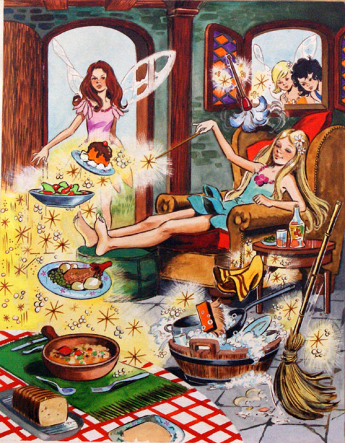 Fairy Supper (Original) by Trini Tinture at The Illustration Art Gallery