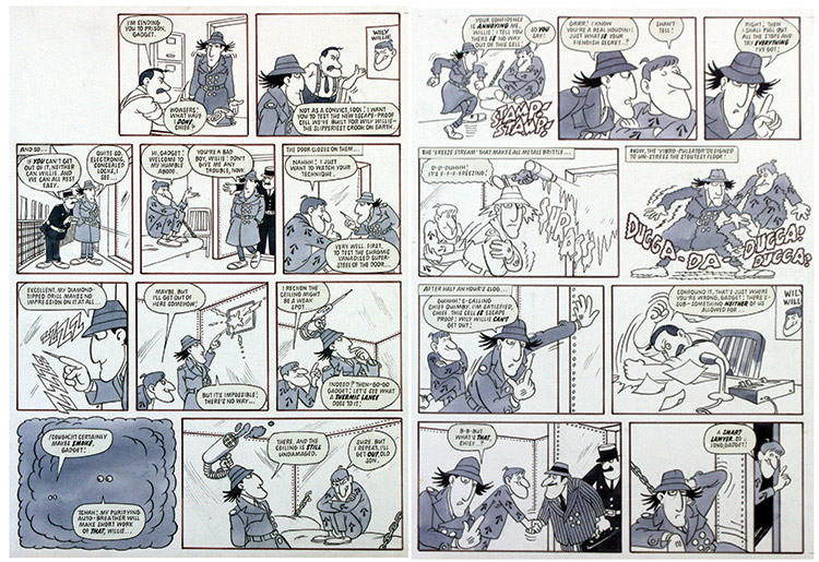 Inspector Gadget from 'Look In' 6  (TWO pages) (Originals) by Inspector Gadget (Titcombe) at The Illustration Art Gallery