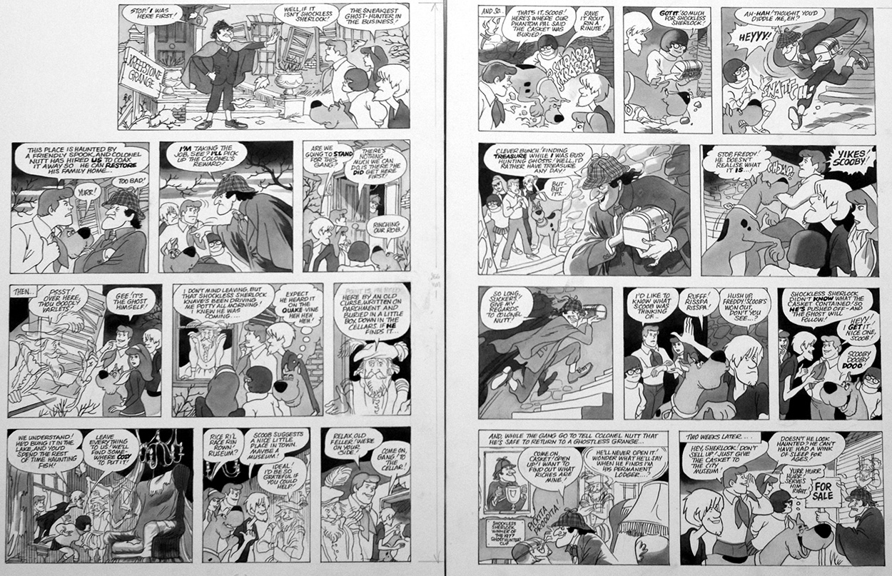 Scooby Doo: Shockless Sherlock (TWO pages) (Originals) art by Scooby Doo (Titcombe) at The Illustration Art Gallery