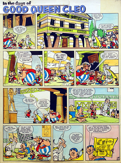 Asterix In the Days of Good Queen Cleo  4 (Print) by Albert Uderzo at The Illustration Art Gallery