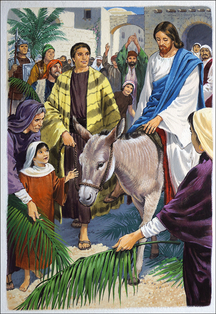 Jesus - Palm Sunday (Original) art by The Bible (Uptton) at The Illustration Art Gallery