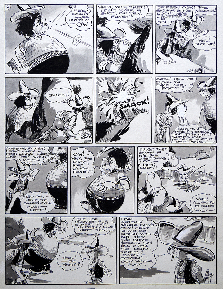 Sheriff Fox British Golden Age Comic Art: Salty Cuss (Original) art by William A Ward Art at The Illustration Art Gallery