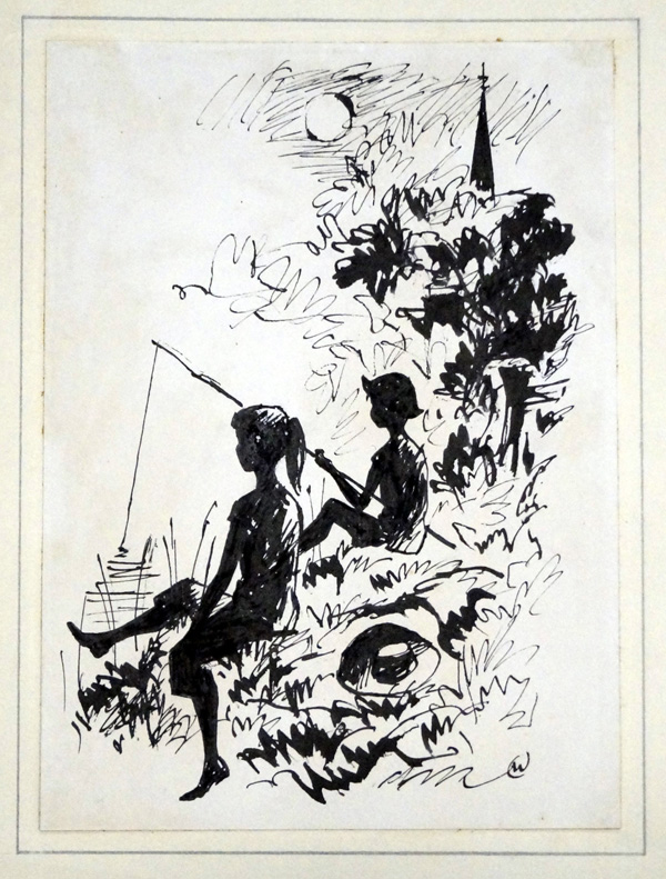 Children's Story (Original) (Signed) by Charles Clixby Watson at The Illustration Art Gallery
