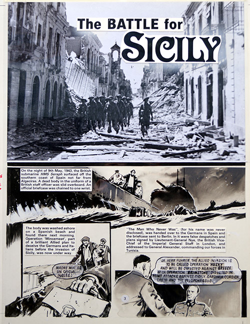 True War 3 page 3: Sicily (and Adolf Hitler) (Original) by Jim Watson Art at The Illustration Art Gallery