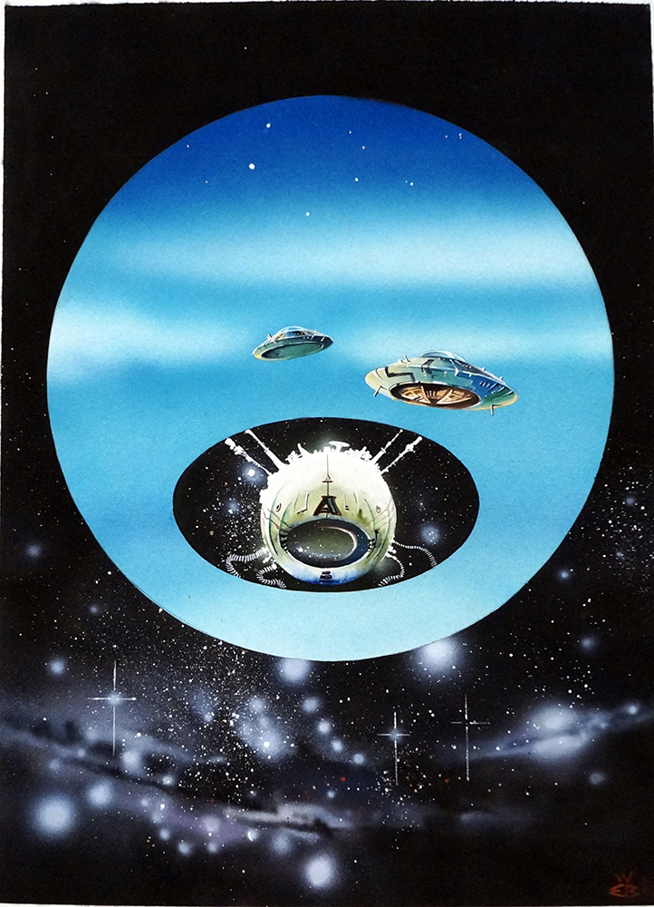 Flying Saucers cover art (Original) (Signed) art by WEB Art at The Illustration Art Gallery