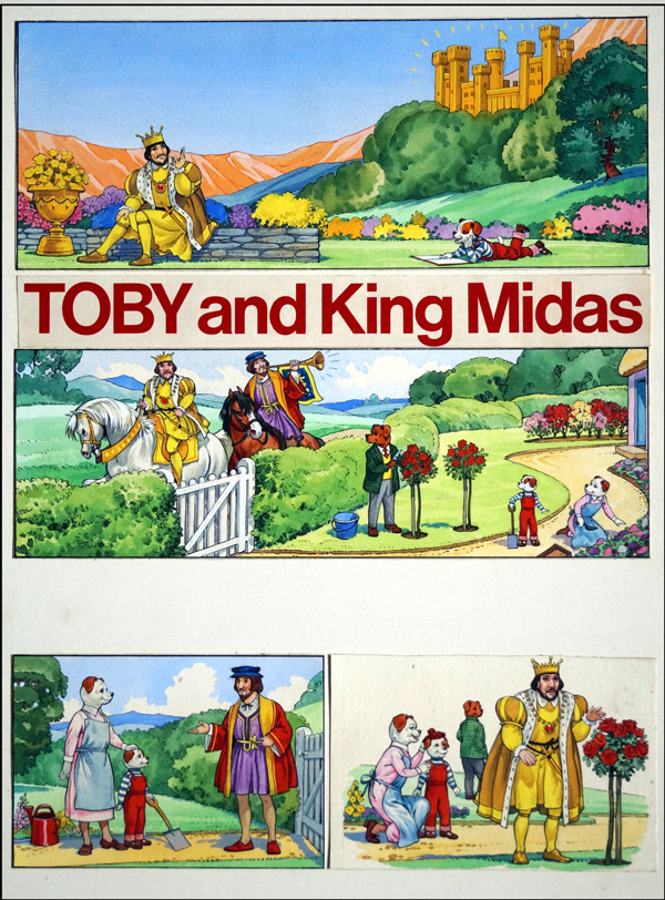 Toby Meets King Midas (COMPLETE 3 PAGE STORY) (Originals) by Doris White at The Illustration Art Gallery