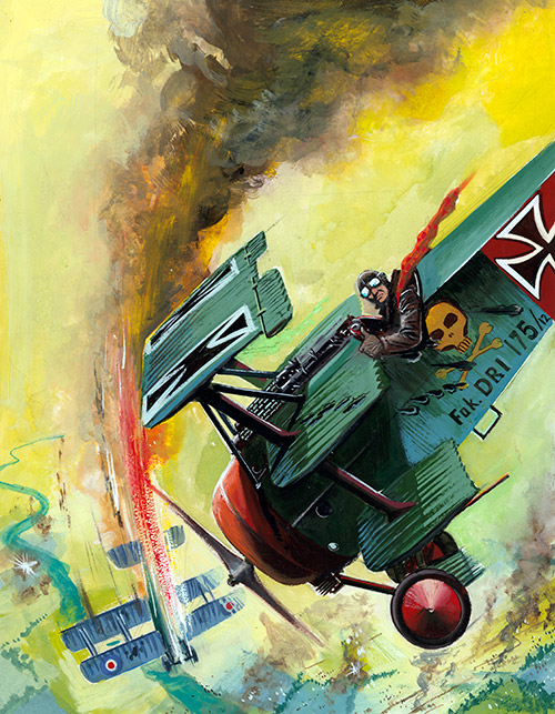 Air Ace Picture Library cover #336  'Freedom in the Clouds' (Original) by Alan Willow at The Illustration Art Gallery