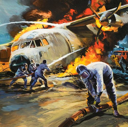 When Disaster Strikes (Original) (Signed) by Gerry Wood Art at The Illustration Art Gallery