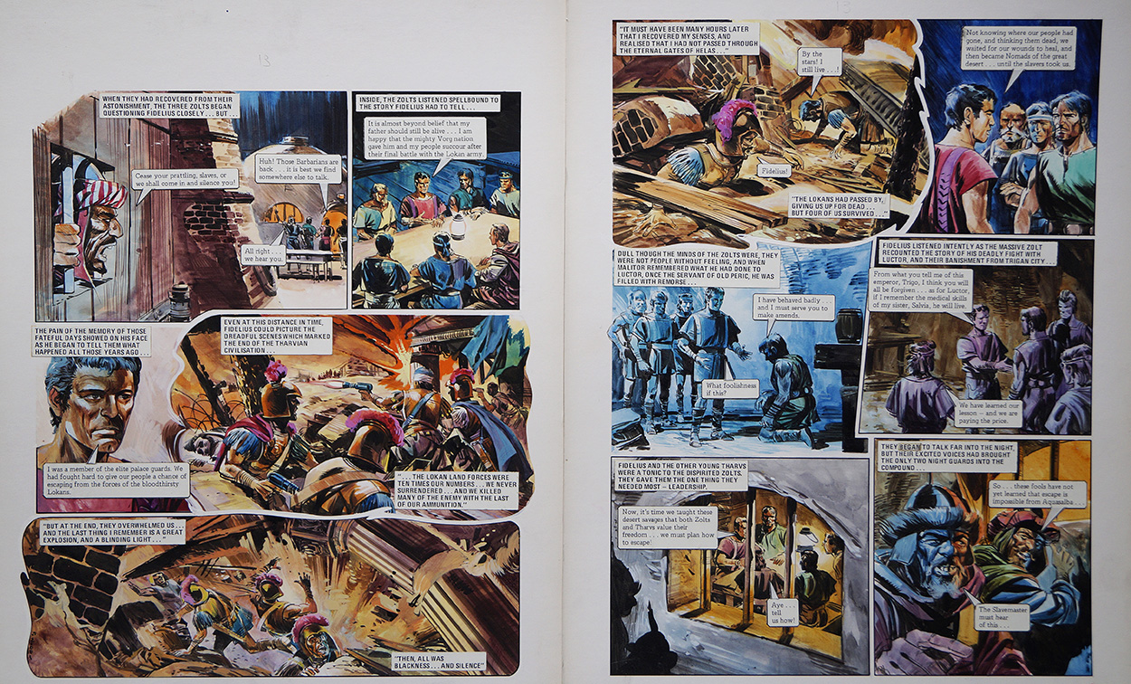 An Unexpected Tharv from 'War of The Zolts' (TWO pages) (Originals) (Signed) art by The Trigan Empire (Gerry Wood) at The Illustration Art Gallery