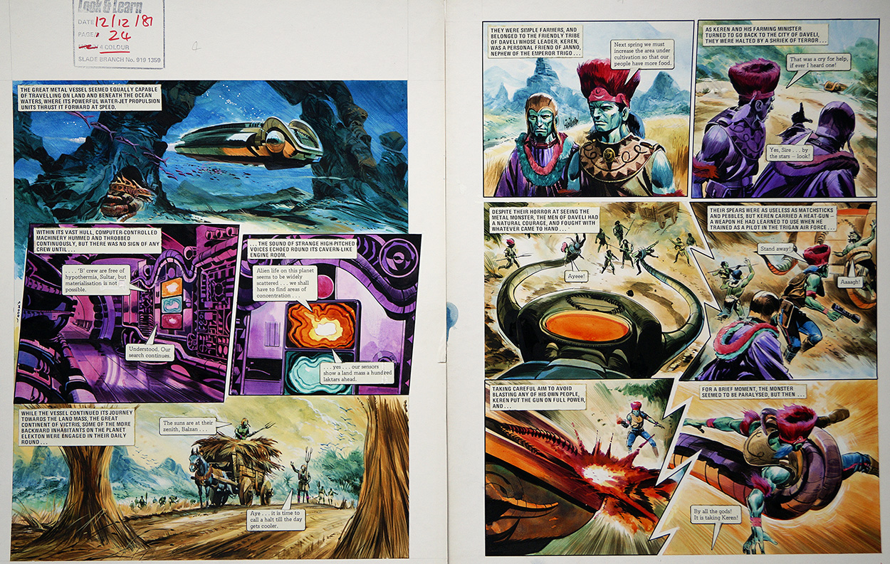 The Invisible Enemy (TWO pages) (Originals) (Signed) art by The Trigan Empire (Gerry Wood) at The Illustration Art Gallery