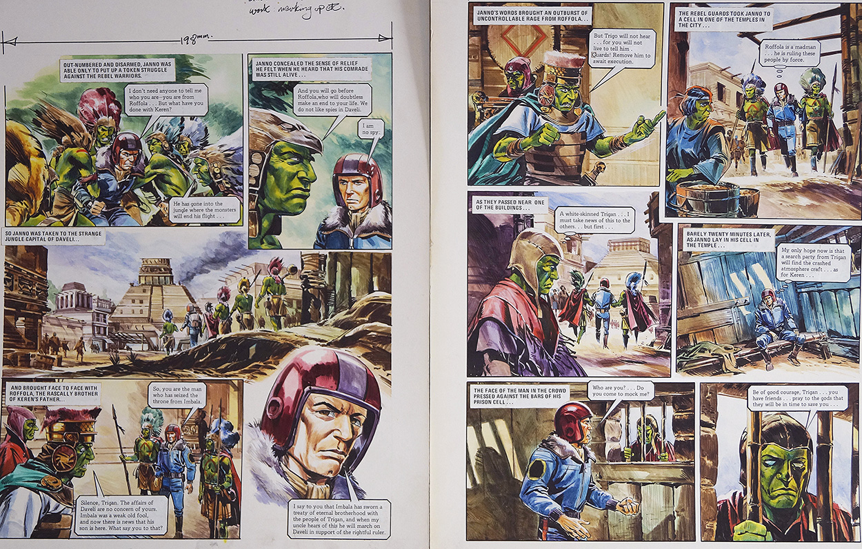 New Hope from 'Civil War in Daveli' (TWO pages) (Originals) art by The Trigan Empire (Gerry Wood) at The Illustration Art Gallery