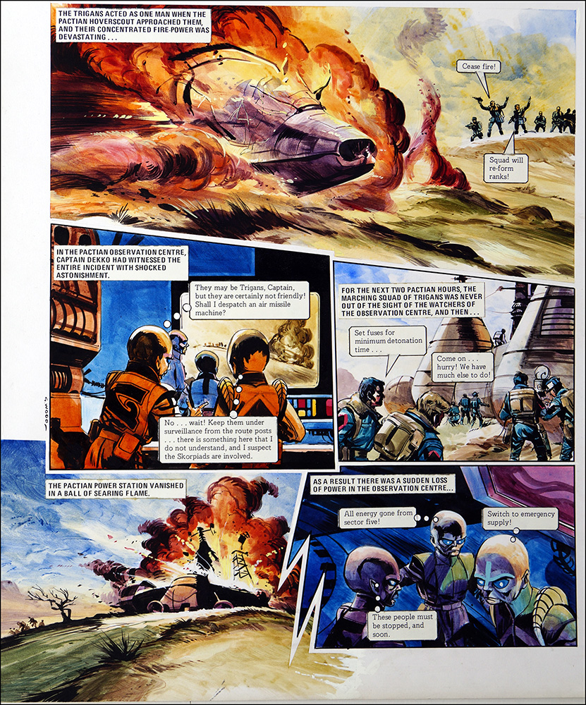 Trigan Empire - Pactian Invasion (Original) (Signed) art by The Trigan Empire (Gerry Wood) at The Illustration Art Gallery