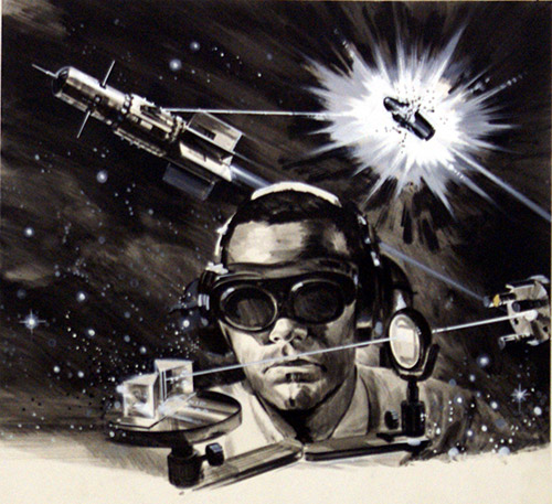 War Games in Space (Original) by Gerry Wood Art at The Illustration Art Gallery