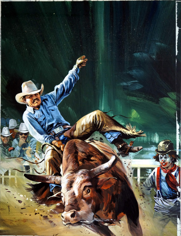 Rodeo (Original) (Signed) by Gerry Wood Art at The Illustration Art Gallery