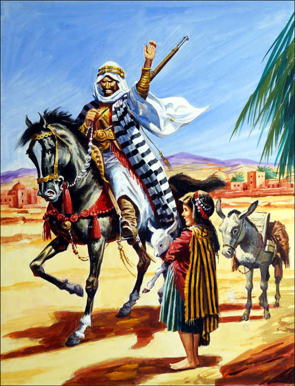 Arab Warrior (Original) by Gerry Wood Art at The Illustration Art Gallery