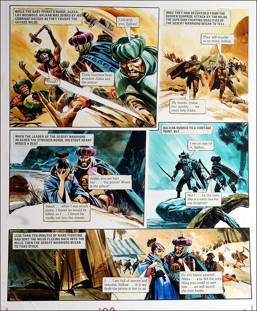 Trigan Empire: Mercy Mission (13 March 1982) (TWO pages) (Originals) art by The Trigan Empire (Gerry Wood) at The Illustration Art Gallery