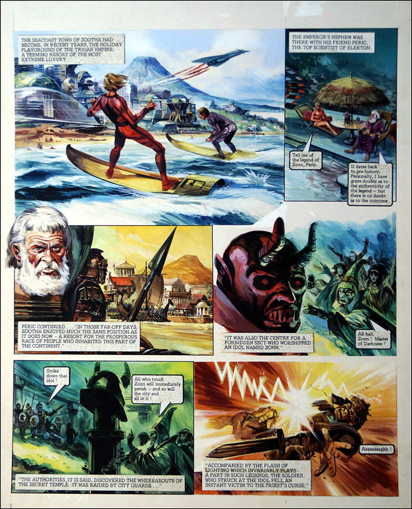 Trigan Empire: All Hail Zonn (TWO pages) (Originals) art by The Trigan Empire (Gerry Wood) at The Illustration Art Gallery