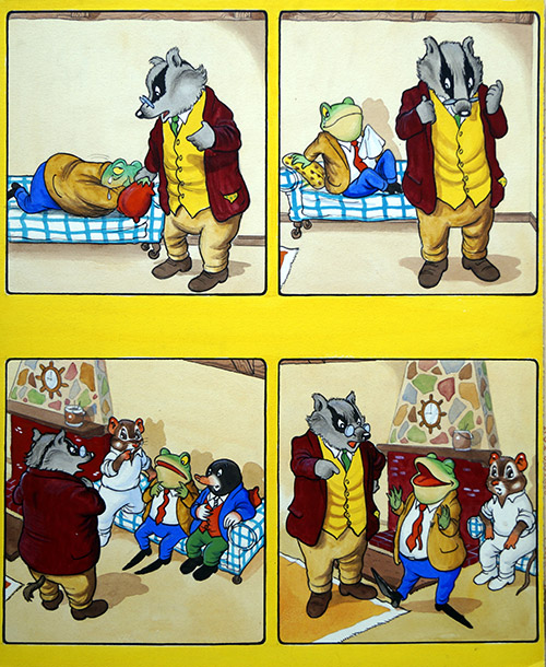 The Wind In The Willows: A Stern Lecture (Original) by Wind in the Willows (Woolcock) at The Illustration Art Gallery