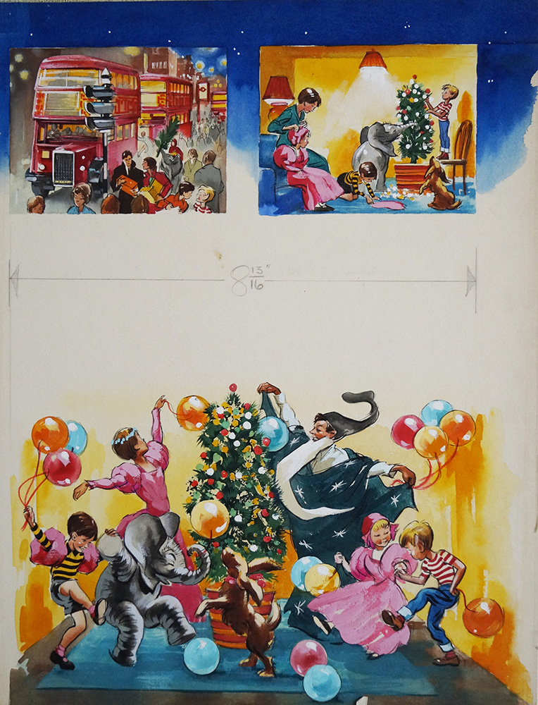 Christmas in London (Original) art by Wee Willie Winkie (Worsley) at The Illustration Art Gallery