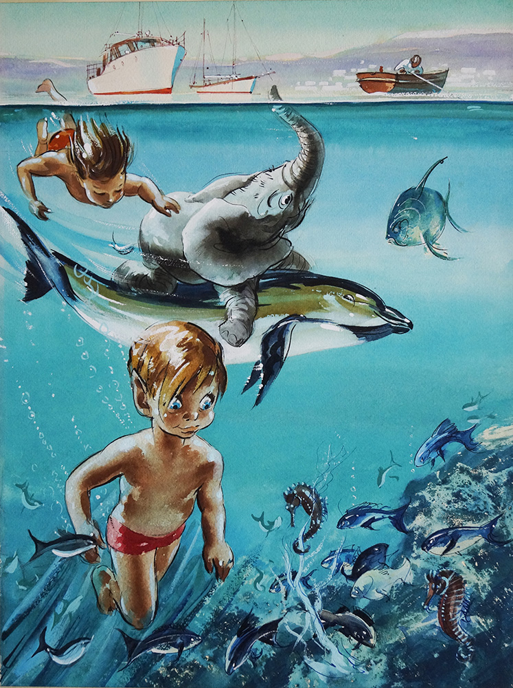 Underwater Adventure (Original) art by Wee Willie Winkie (Worsley) at The Illustration Art Gallery