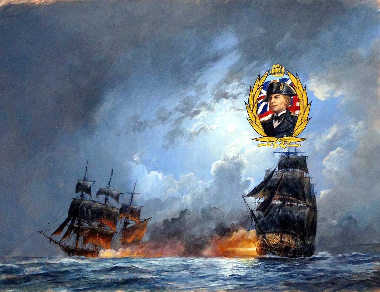 The Bombay Marines book cover art (Original) (Signed) art by Paul Wright Art at The Illustration Art Gallery