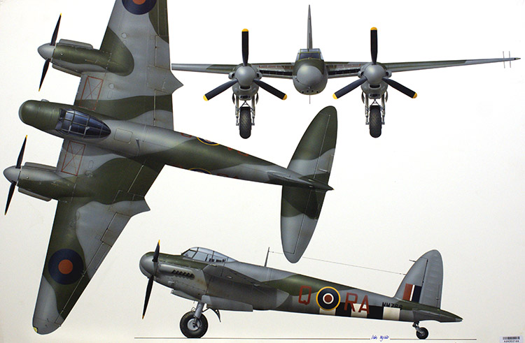 Mosquito Bomber (Original) (Signed) by Iain Wyllie at The Illustration Art Gallery